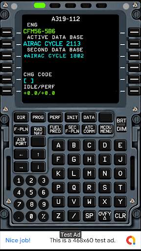 Android application Airbus MCDU screenshort