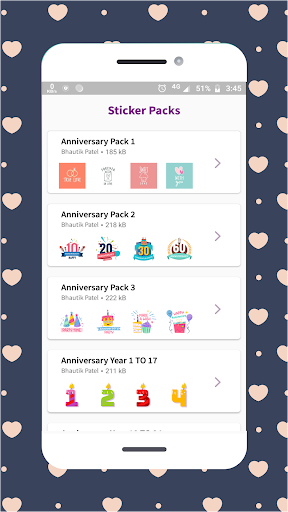 Anniversary Stickers for Whats Screen 3