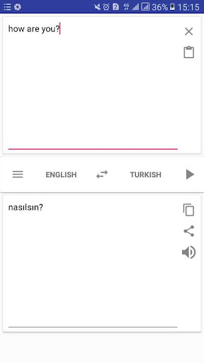 Turkish English Translator Screen 3