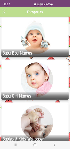 Android application Unique: baby boys& girls names screenshort