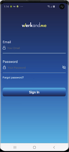 Android application WerkandMe screenshort