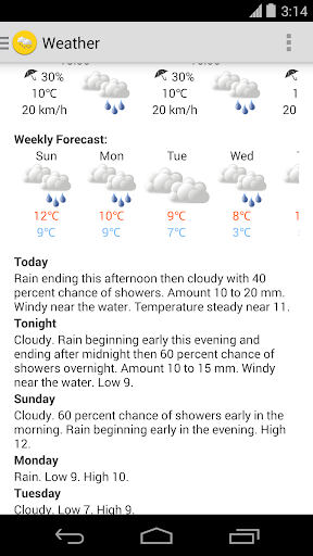 Weather Canada Screen 2
