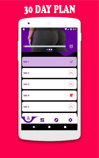 Android application Bigger Buttocks Workout, Hips, screenshort