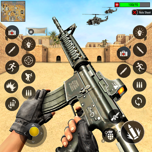 Combate com armas reais: Moderno jogo de tiro de comando FPS