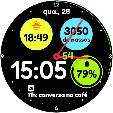 Circle Panel Watch Face Screen 2