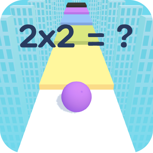 Math Run Ball 3D-sky 2048 race logo