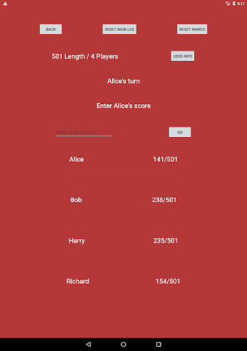 Dart Scorer 1-4 Players
