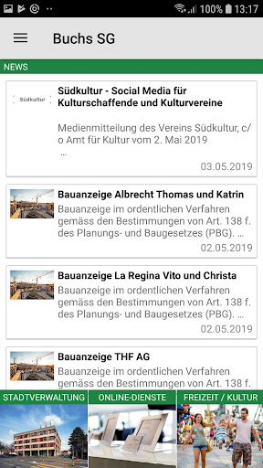 Android application Stadt Buchs SG screenshort
