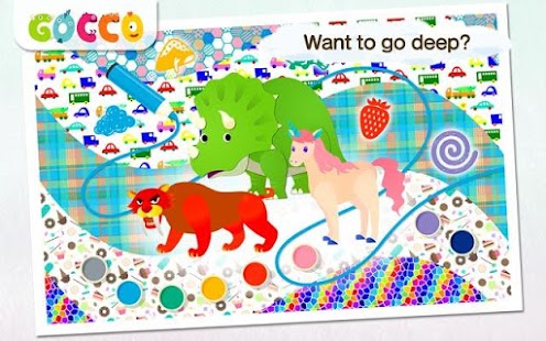 Snímek obrazovky Gocco Zoo - Paint & Play