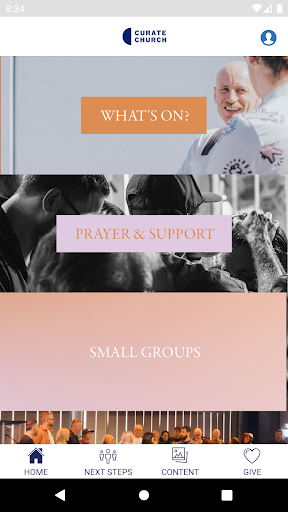 Android application Curate Church screenshort