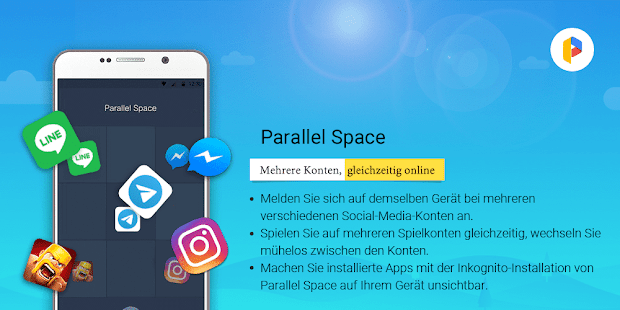 Parallel Space - App klonen Bildschirmfoto