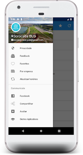 Android application HBus Sorocaba screenshort