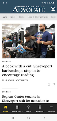 Android application Shreveport-Bossier Advocate screenshort