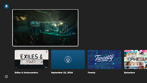 Screenshot of Revolution Church App