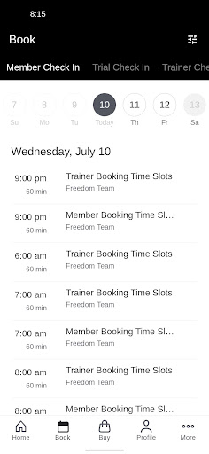 Freedom Gym Screen 2