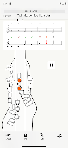 Screenshot of Aerophone Lesson