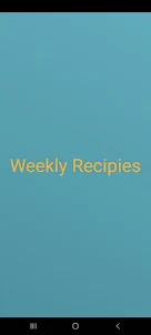 Weekly Recipies