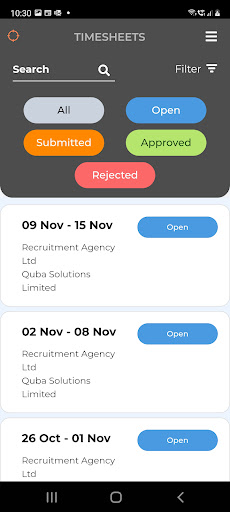 PRG eTimesheets Screen 3