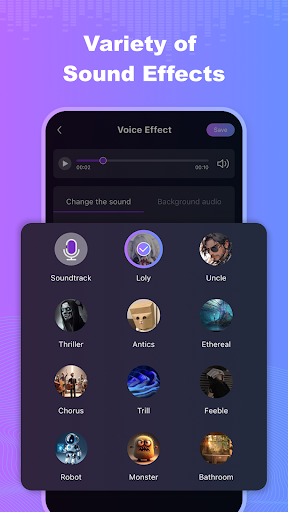 Screenshot of Voice Changer AI Sound Effects