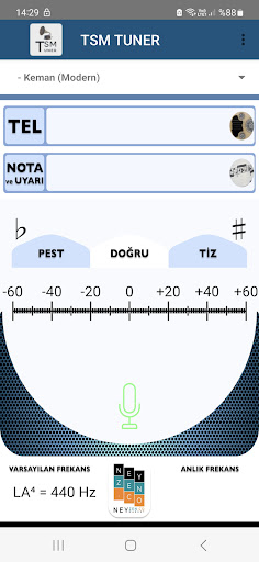 Android application TSM TUNER - Türk Müziği Akort screenshort