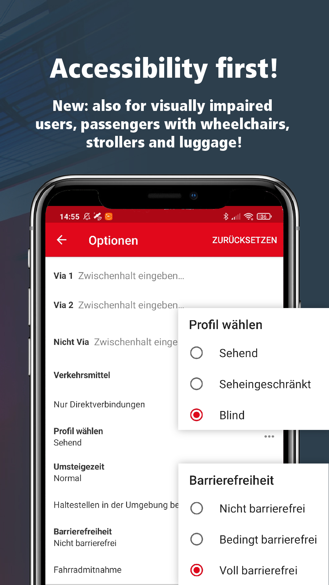 Android application VBB-App Bus&Bahn: All transport Berlin&Brandenburg screenshort