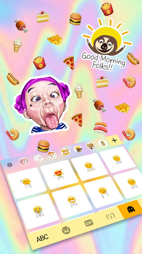 Emoji Food Party Keyboard Back Screen 3