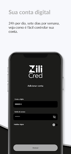 Android application ZiliCred screenshort