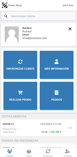 Android application Ebasnet Salesman - Preventa screenshort