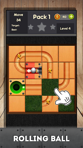 Android application Rolling ball - slide puzzle screenshort