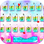 Cover Image of Download Cute Colorful Water Keyboard T  APK