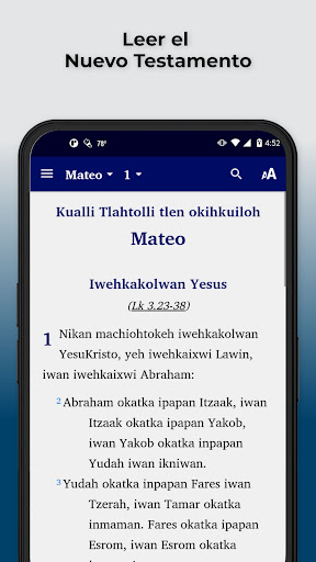 Android application Nahuatl Orizaba - Bible screenshort