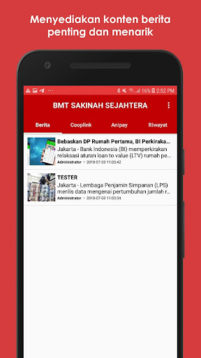 Android application BMT SAKINAH SEJAHTERA screenshort