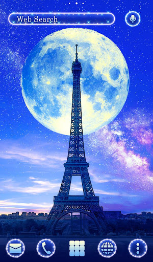 Android application Full Moon Eiffel Tower Theme screenshort