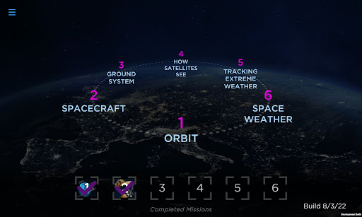 Screenshot of WeatherSats AR