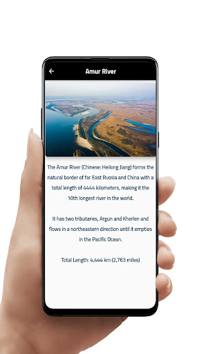 Android application Longest rivers screenshort