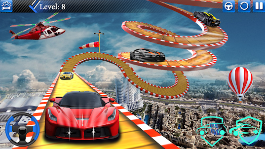 Mega Ramp Racing Car Stunt: 3D