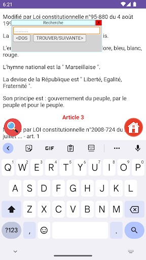 Constitution Française 1958 Screen 2