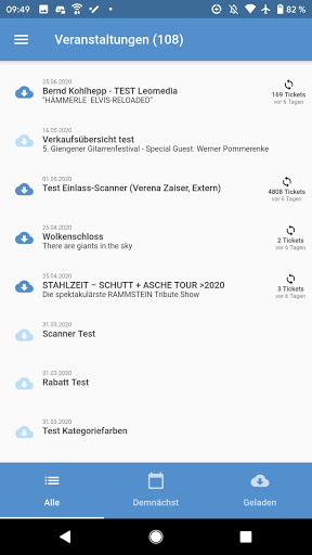 Android application leoticket Scan screenshort