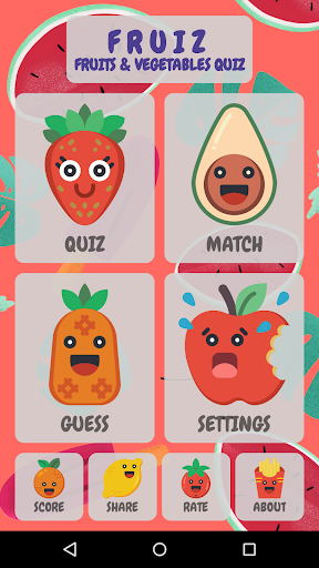 Android application Fruit & Vegetable Quiz - Fruiz screenshort