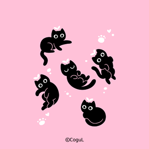 카카오톡 테마 - 검은 냥이들 logo