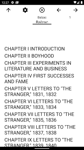 Android application Book, Balzac screenshort