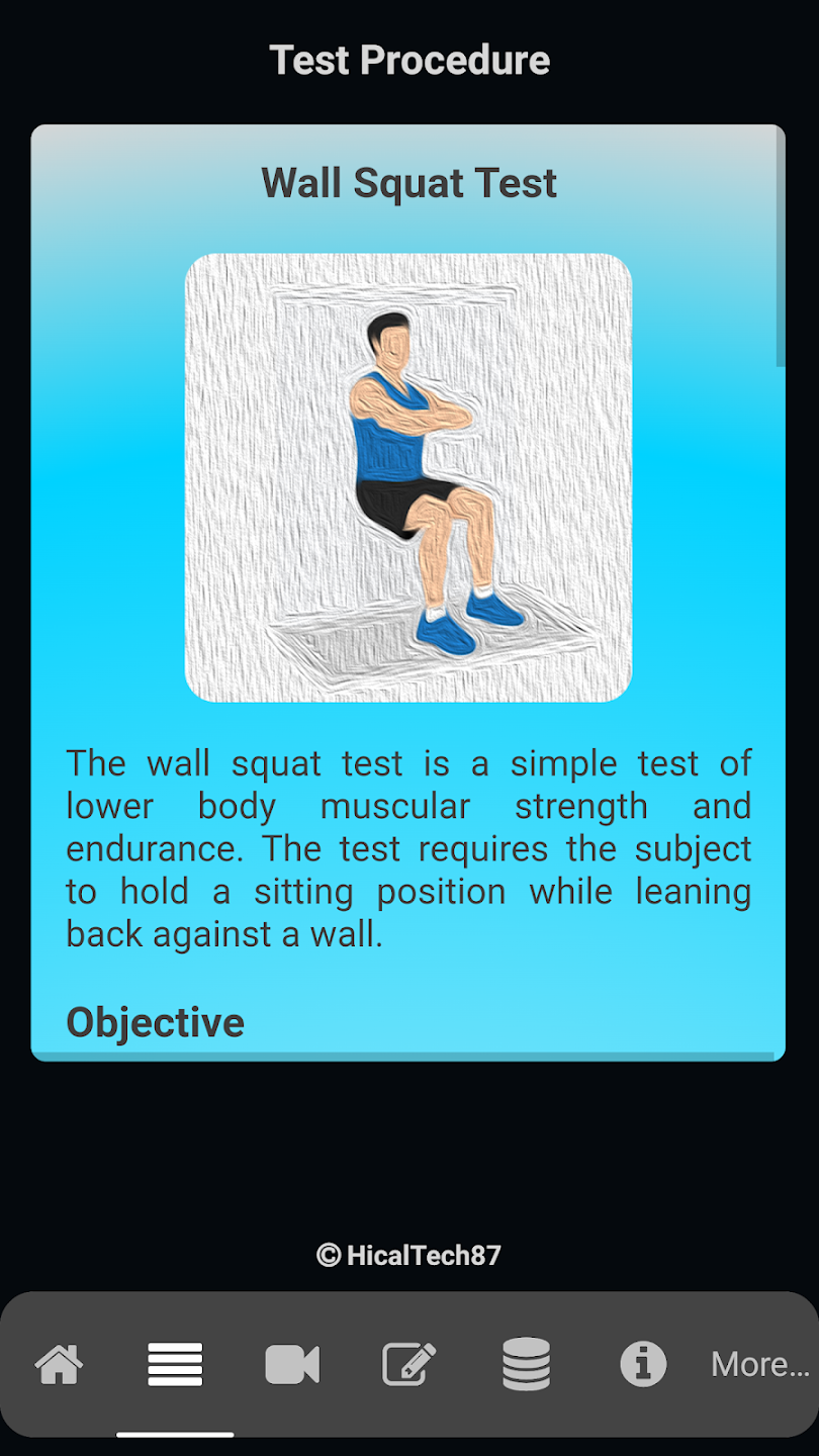 Wall Squat Test