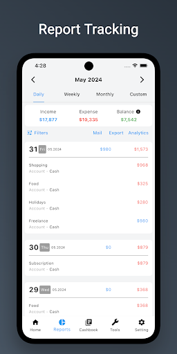Money Tracker & Budget Manager Screen 2