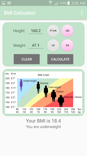 BMI Calculator Screen 3