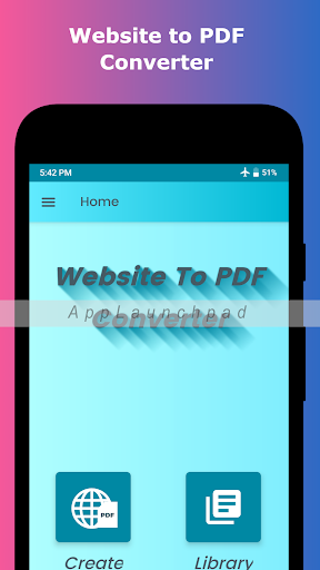 Android application Website To PDF Converter screenshort