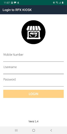 Android application RPX Kiosk screenshort