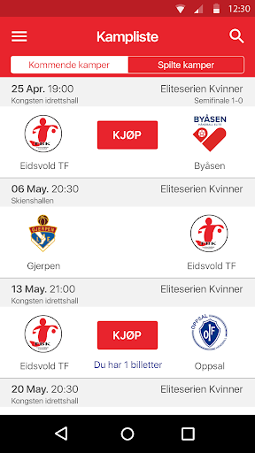 Fredrikstad Håndball Screen 2