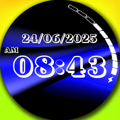 Blue background clock face Auf Windows herunterladen