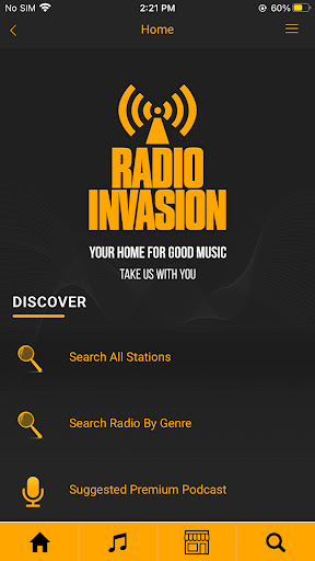 Android application Radio Invasion screenshort