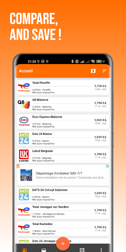 Android application FuelBay - Fuel Prices screenshort